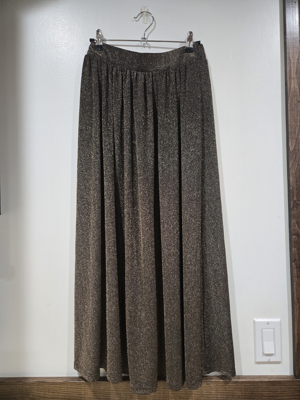 J. Crew Sparkling Bronze Maxi Skirt
